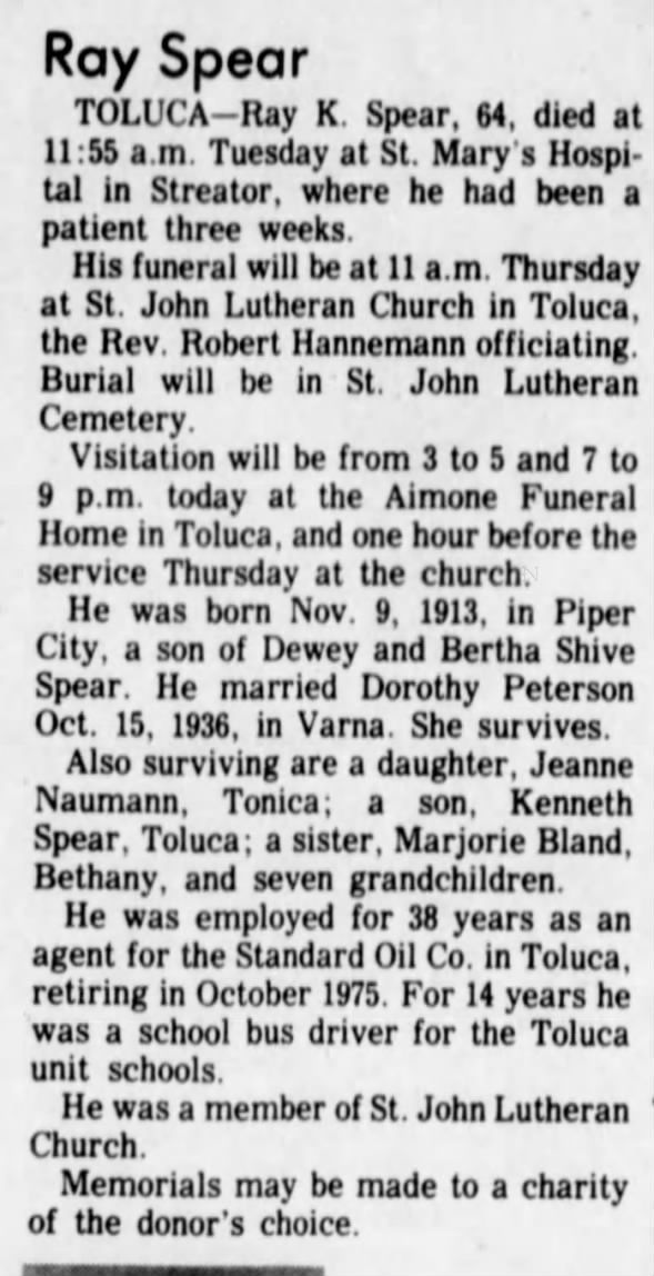 Clipping from The Pantagraph